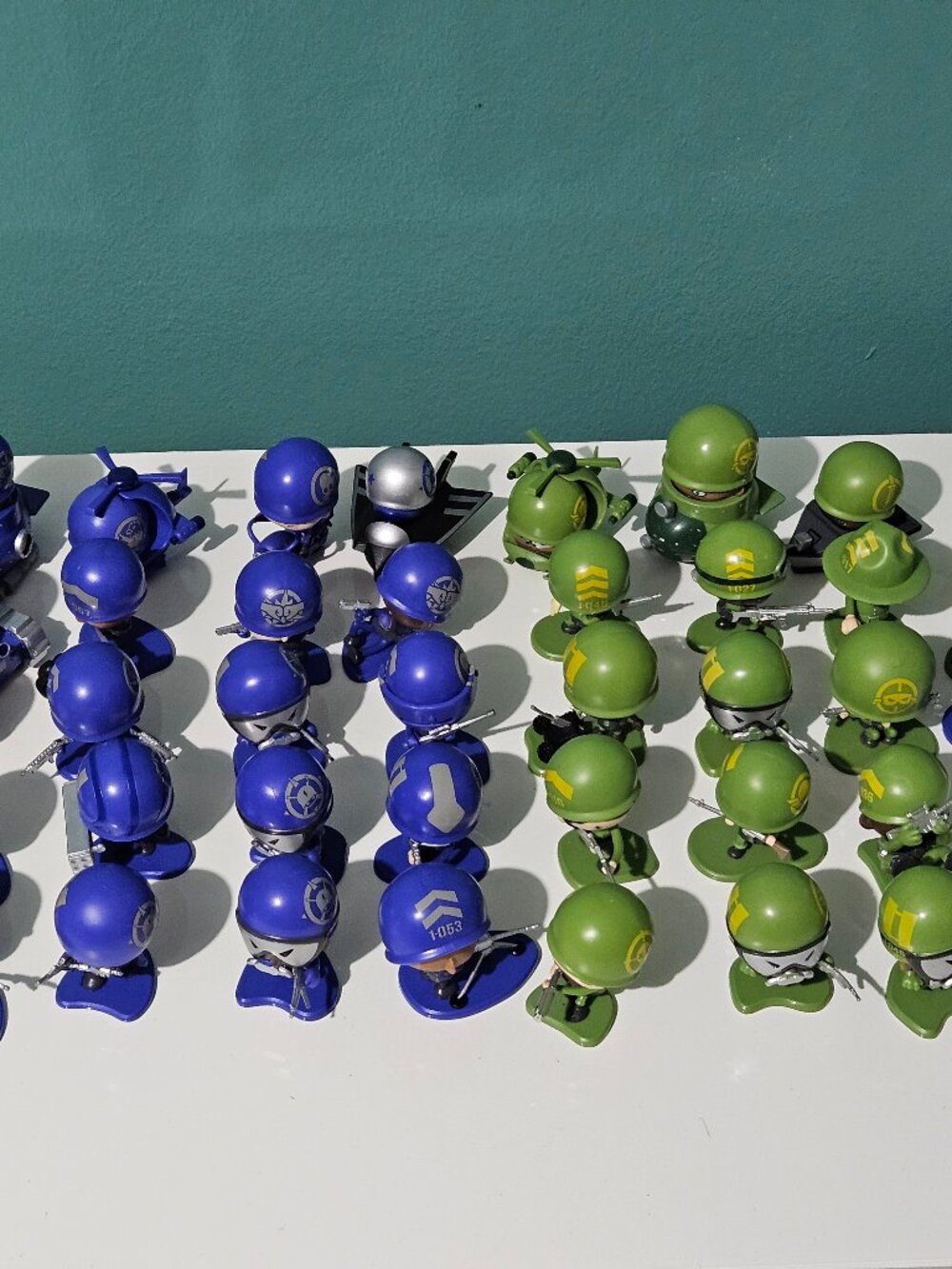 MGA Awesome Little Green Men Figure Lot of 38 - Green Army & Blue Battallion